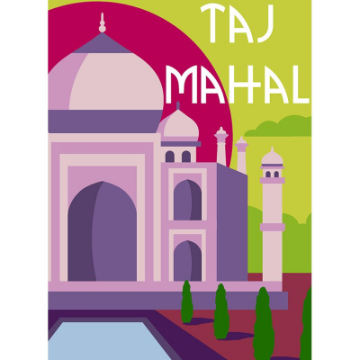 Tableau Canevas Pénélope motif Taj Mahal de la marque Margot de Paris