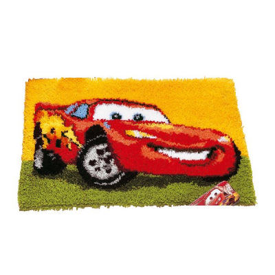 Tapis Point Noué - Lightning McQueen - Collection Disney Pixar Cars - Kit Vervaco