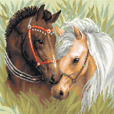 Kit broderie diamant - Couple de chevaux - Riolis