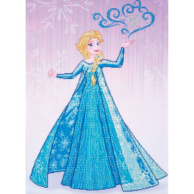 Kit broderie diamant Elsa Collection Disney Frozen Vervaco