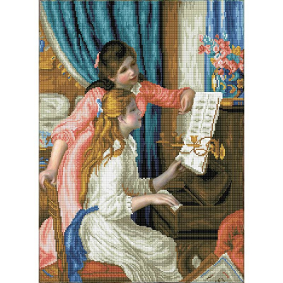 Kit broderie diamant Jeunes filles au piano d'après Renoir Diamond Dotz