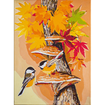 Kit peinture par numéro Oiseaux d'automne Vervaco
