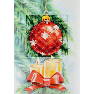 Kit point de croix carte de vœux à broder décoration de Noël
