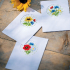 3 cartes à broder au point de croix point compté motif Fleurs des champs de la marque Vervaco