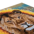 Carte Broderie Diamant Lion au repos Crystal Art D.I.Y