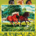 Kit broderie diamant Chevaux galopant Collection d'Art