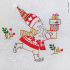 Kit Broderie Imprimée avec tambour Père Noël fringuant Tamar Nahir Yanai