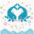 Tableau à broder au point de croix point compté motif Amour de dauphins de la marque RTO