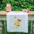 Kit Chemin de table imprimé point de croix - Fleurs orange et papillons - Vervaco