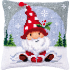Kit coussin gros trous Gnome de Noël dans la neige Vervaco