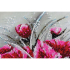 Kit de broderie avec perles motif Bouquet fuschia de la marque Abris Art, modèle répresentant un bouquet de fleur fuschia à créer avec des perles