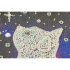 Kit de broderie avec perles motif Chat des étoiles de la marque Abris Art, tableau à broder avec des perles
