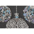 Kit de broderie avec perles motif Décoration de Noël de la marque Abris Art, tableau esprit de noël à broder avec des perles, motif guirlandes argentées