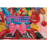 Kit de broderie avec perles motif Distribution de cadeaux de la marque Abris Art, tableau esprit de noël à broder avec des perles, motif cadeaux de noël au dessu d'une voiture rouge (coccinelle)