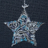 Kit de broderie avec perles motif Etoile de Noël de la marque Abris Art, tableau esprit de noël à broder avec des perles