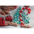Kit de broderie avec perles motif Hiver magique de la marque Abris Art, tableau esprit de noël à broder avec des perles, motif champignon et sapin sous la neige