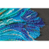 Kit de broderie avec perles motif Poisson bleu doré de la marque Abris Art, modèle répresentant un dessin de poisson à créer avec des perles