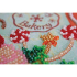Kit de broderie avec perles motif Sucreries de Noël de la marque Abris Art, tableau à broder avec des perles, motif gâteau et bonbonsde noël