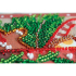 Kit de broderie avec perles motif Vacances de Noël de la marque Abris Art, tableau esprit de noël à broder avec des perles, motif chaussette de noël