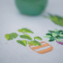 Nappe imprimée à broder en divers points de broderie motif Plantes d'intérieur de la marque Vervaco