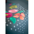 Kit Nappe imprimée points de broderie traditionnelle Fleurs multicolores Vervaco