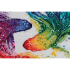 Kit à broder au point de croix motif Cha-cha-cha ! de la marque Abris Art, ce kit à broder présente un magnifique tableau moderne de poissons colorés
