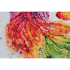 Kit à broder au point de croix motif Cha-cha-cha ! de la marque Abris Art, ce kit à broder présente un magnifique tableau moderne de poissons colorés