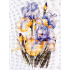 Kit à broder au point de croix motif Iris de la marque Abris Art, ce tableau à broder présente un magnifique bouquet de fleur
