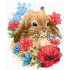 Kit point de croix compté - Lapin dans les fleurs - Riolis