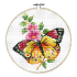 Kit point de croix imprimé avec tambour Bouquet du papillon Ladybird