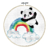 Kit point de croix imprimé avec tambour Panda arc-en-ciel Ladybird