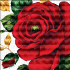 Kit point de croix imprimé Rose rouge Ladybird
