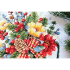 Kit à broder au point de croix motif Bouquet exquis de la marque MP Studia, tableau esprit de Noël à broder au point de croix