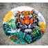 Kit tapis point noué - Tigre aux feuilles de la jungle - Vervaco