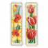 Kit 2 marque-pages à broder Iris et tulipes Vervaco