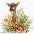 Kit point de croix compté Bébé girafe RTO